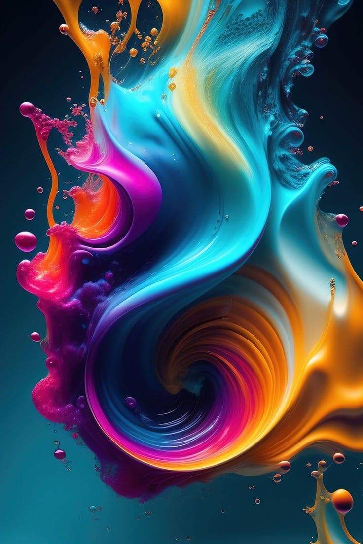 Silk flowing waves